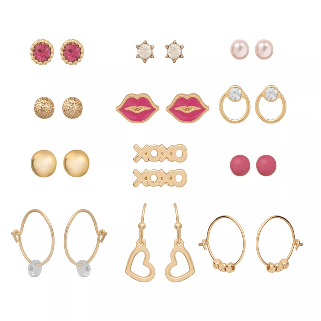 Nwt Lc Lauren Conrad Xoxo Earrings 12-Pair Pack 20$